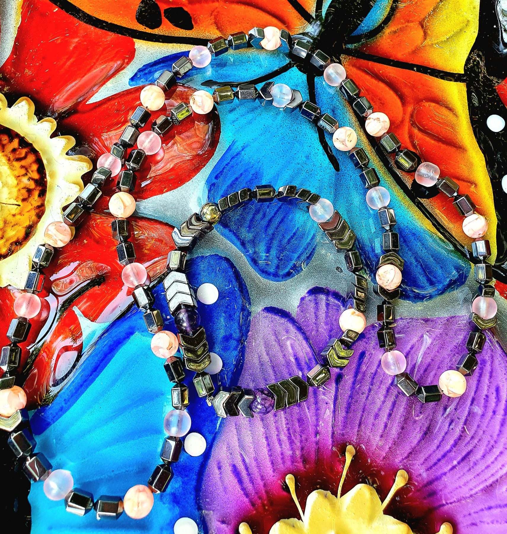 Arrow Hematite Set: Pink Opal, Hematite