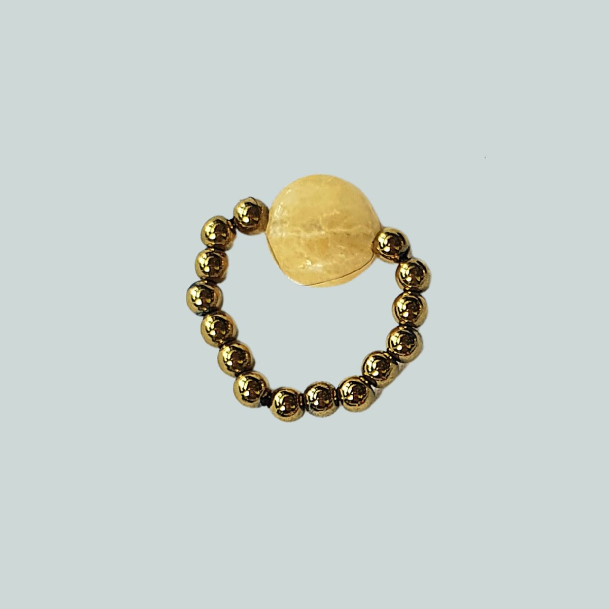 Gold Hematite And Calcite Ring